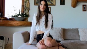 Candie Luciani - French Beauty DEEP THROATS before Fuck and Facial