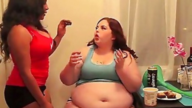 Skinny feeds bbw
