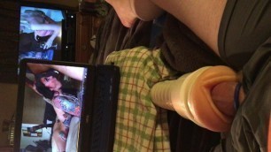 Trying different Fleshlights and Multiple Viewing Devices!!