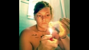 Topless Meth Hit from a Blonde Cutie