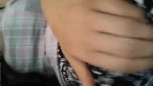 Rubbing Pussy through Hole