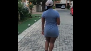 Thick African Babe Struts her Stuff