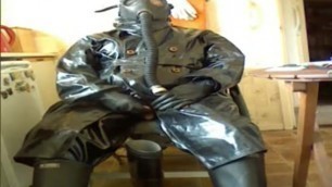 Wanking my Cissy Cock in Rubber and Oilskins.