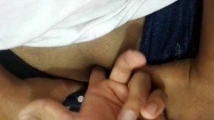 I Masturbate her and the Husband Waits in the Living Room