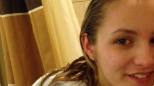 Jaclynn Drying Off